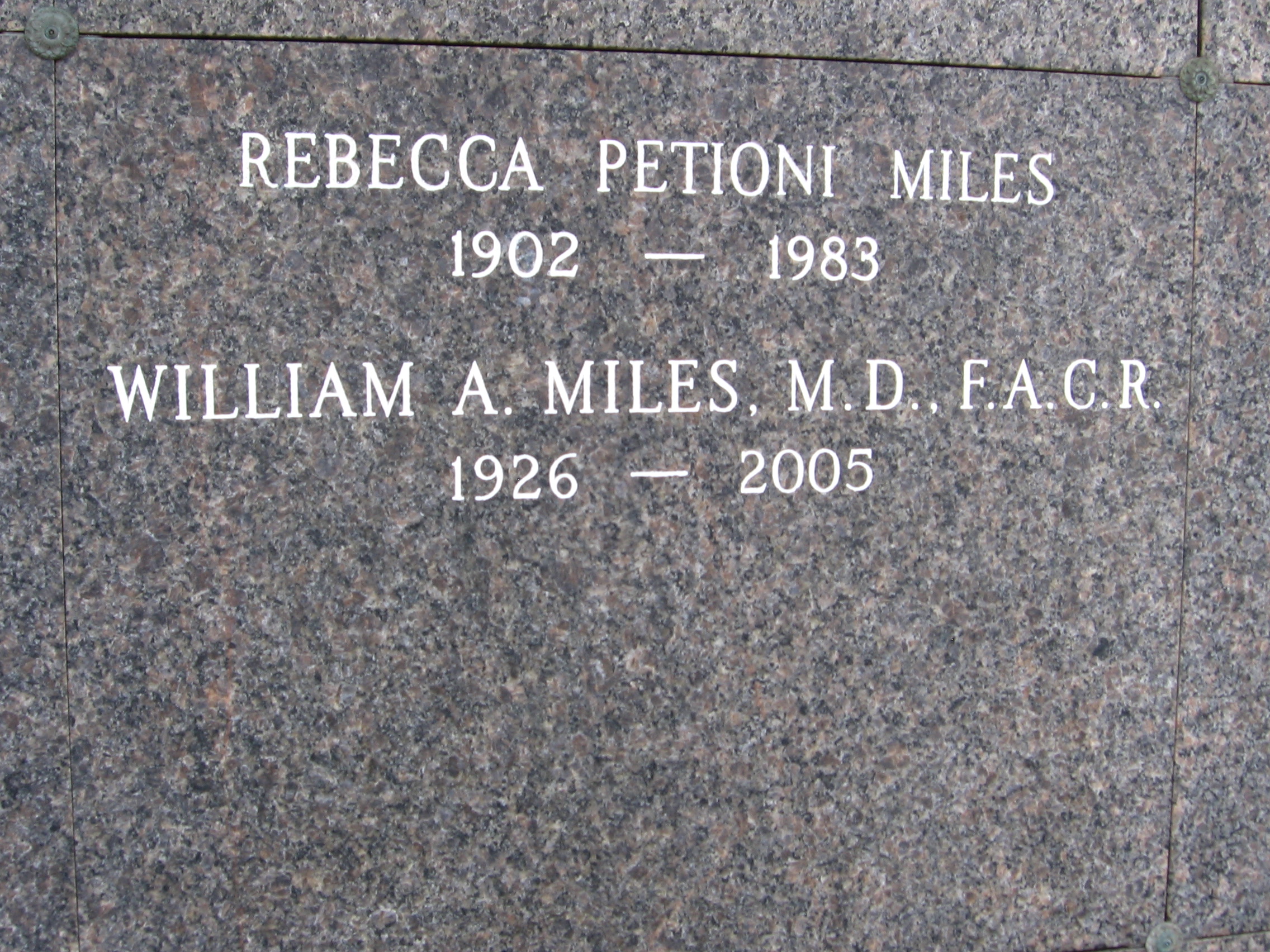 William A Miles