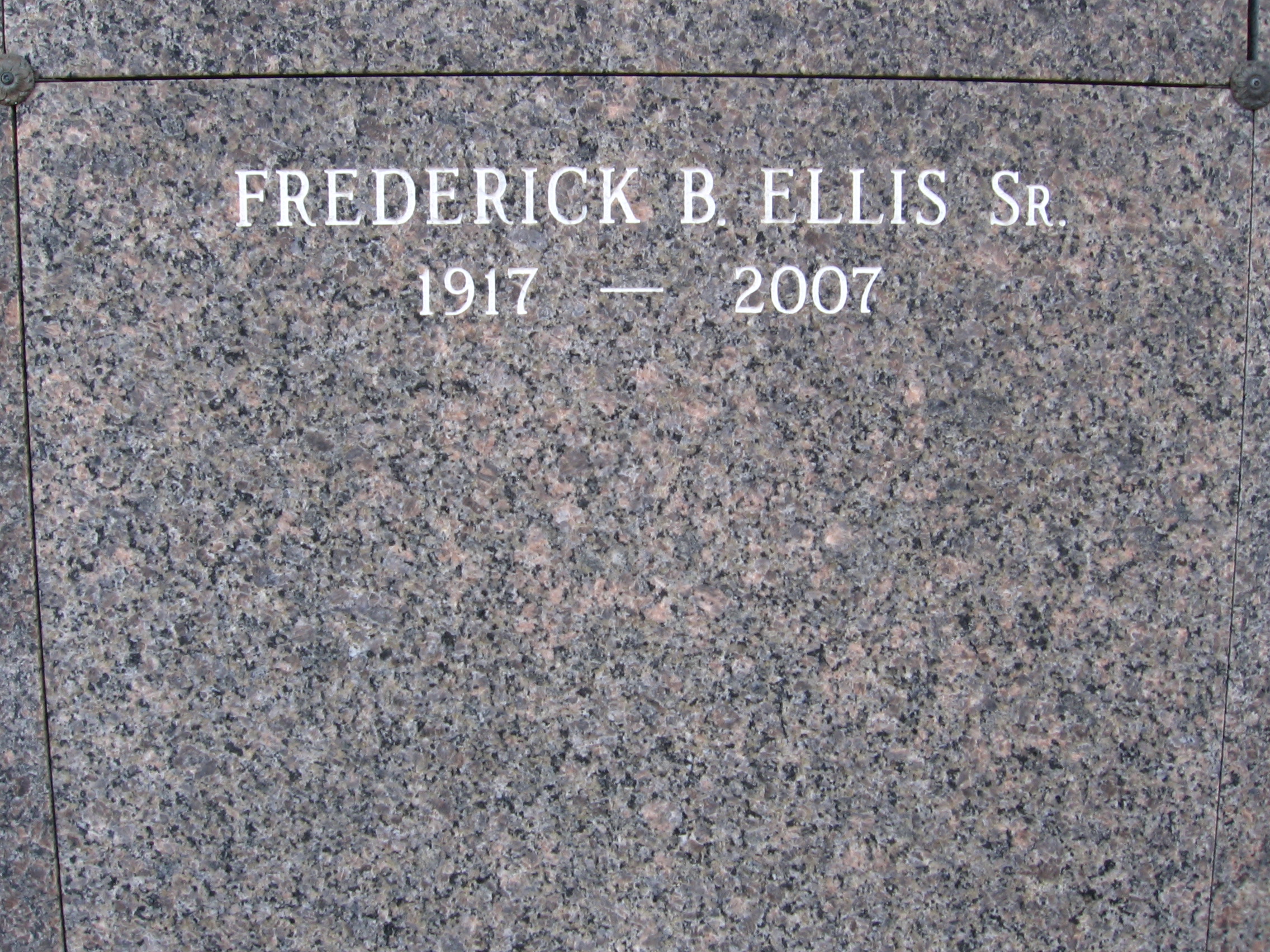 Frederick B Ellis, Sr