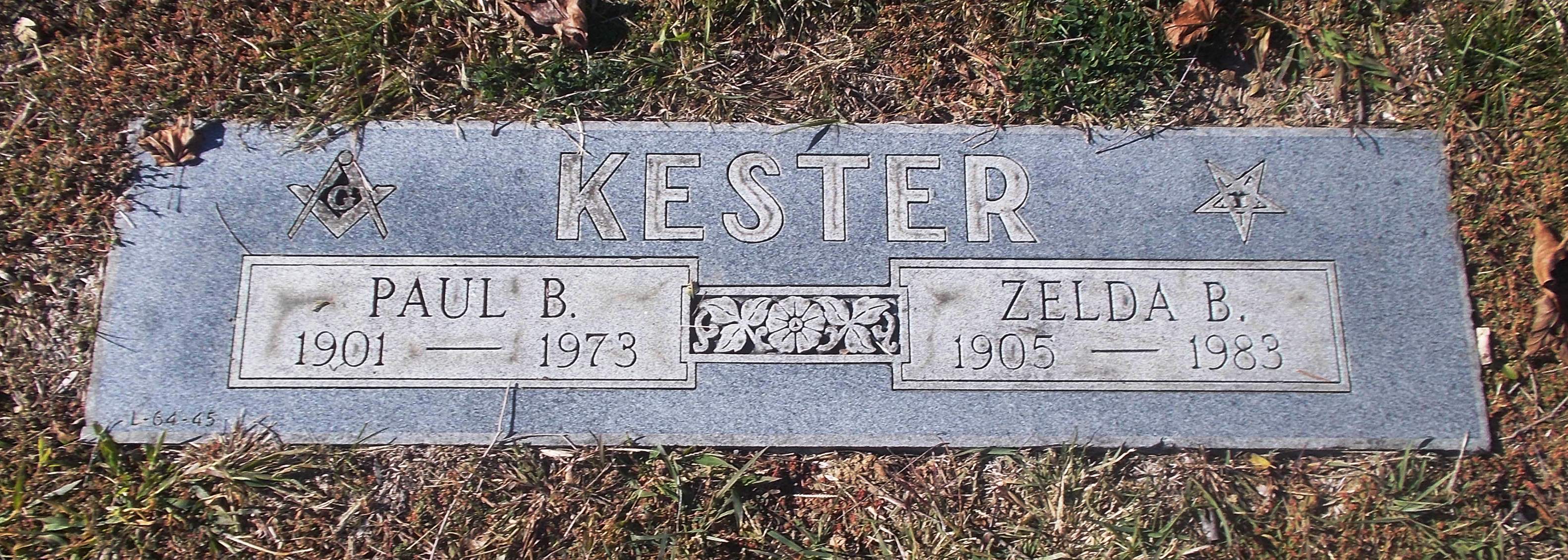 Zelda B Kester