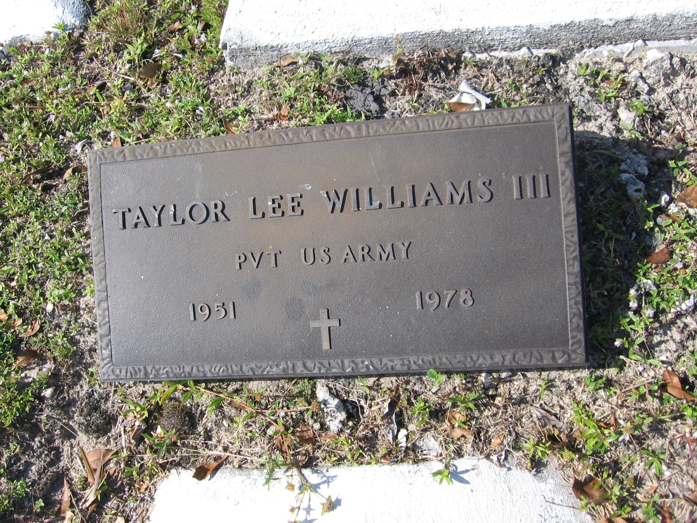 Pvt Taylor Lee Williams, III