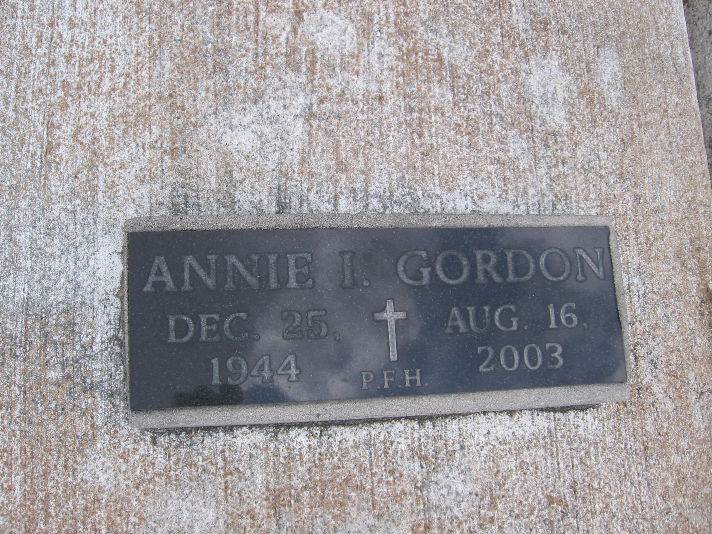 Annie I Gordon